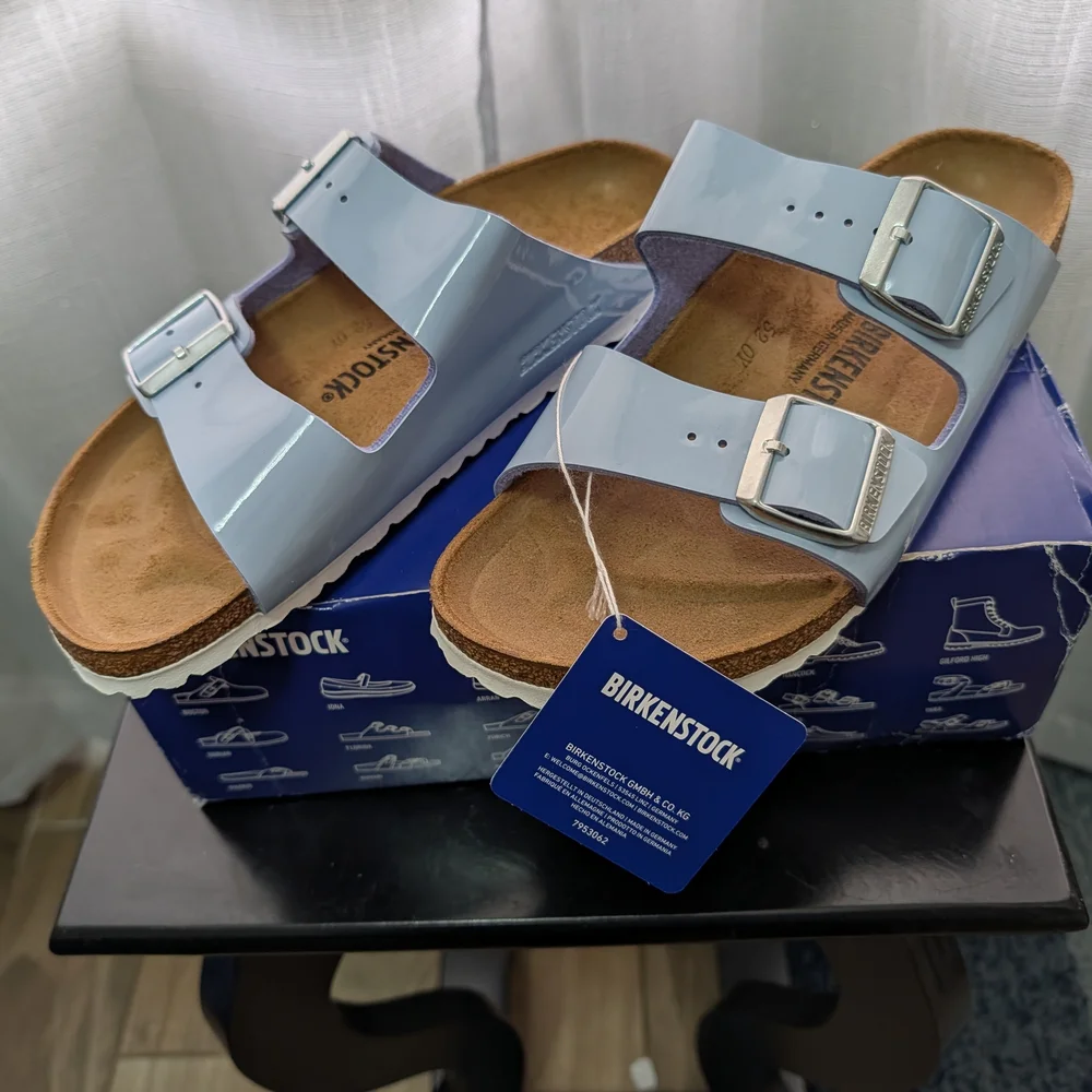 Birkenstock Light Blue Sandals - Picture 1 of 9